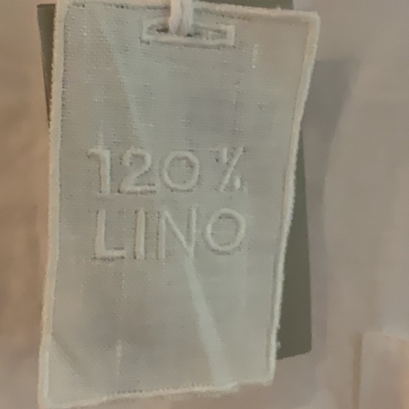 120% LINO - Men's Linen White and Pink Button Down Shirt - NEW - Picture 4 of 9